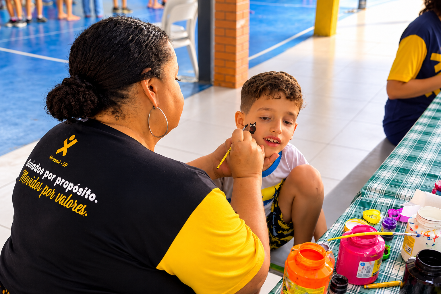 Pintura Facial no Centro Comunitário